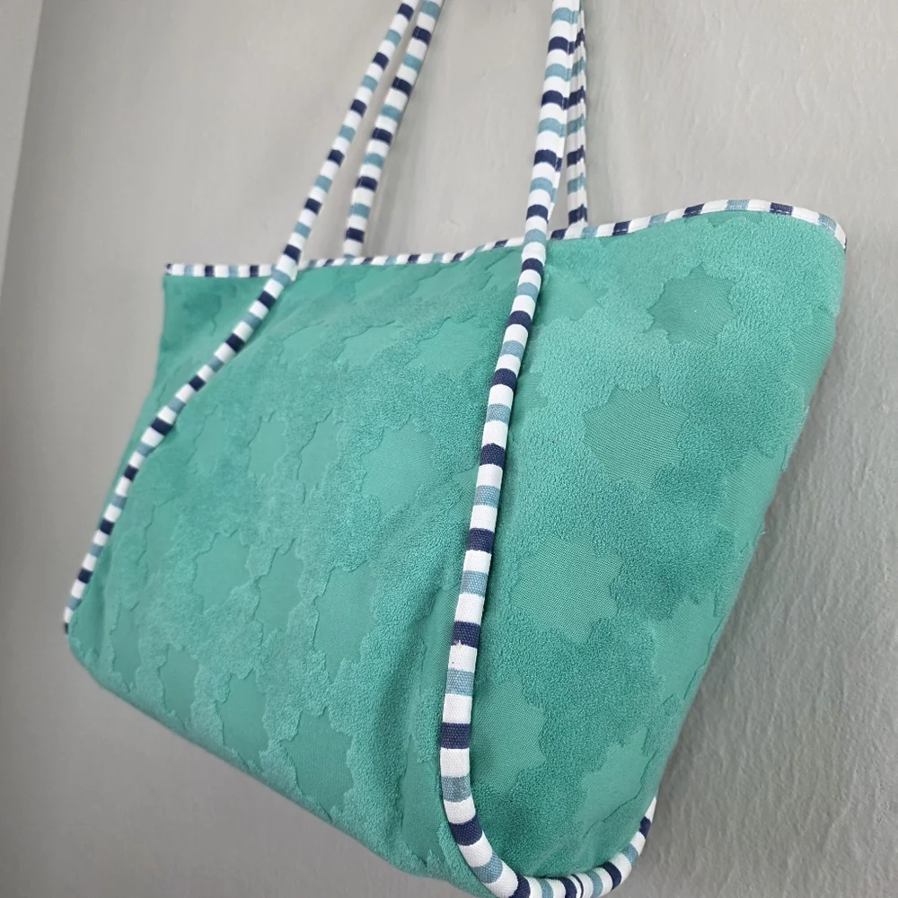 NWT Roller Rabbit Target Star Geo Terry Beach Large Tote Bag - Picture 11 of 13